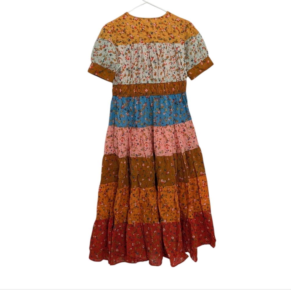 Anthropologie Tiered & True floral maxi prairie dress SP - Picture 2 of 11